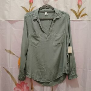 NWT MUDD WOMEN FORMAL LONG SLEEVE BLOUSE SIZE XL